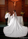 San Jose Church Wedding Photography - Altar, Groom behind Bride 011