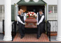 Mountain View Colonial Mortuary Funeral Photography - Casket Leaves