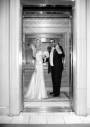 San Jose Fairmont Hotel Wedding Photography - Couple in elevator 02