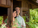 San Jose engagement photo Hakoni Gardens Saratoga